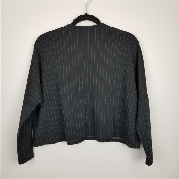 Zara cropped pinstripe longsleeve top - Small - Picture 4 of 5